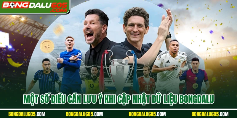 Một số điều cần lưu ý khi cập nhật dữ liệu Bongdalu 